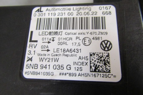 Lampa przód Volkswagen Tiguan 2 II LIFT LED 20-24 LH LEWA 5NB941035G