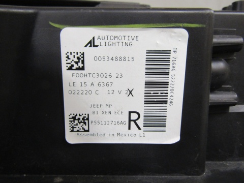 LAMPA PRZÓD JEEP COMPASS 2 II KSENON NIESKRĘTNY 16-20 RH PRAWA 0053488815