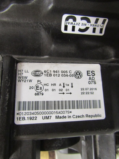 LAMPA PRZÓD VOLKSWAGEN POLO V 6C GTI LIFT ZWYKŁA 14-17 LH LEWA 6C1941005C