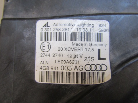 LAMPA PRZÓD AUDI A7 4G8 KSENON SKRĘTNY LH LEWA 4G8941003AG 10-14