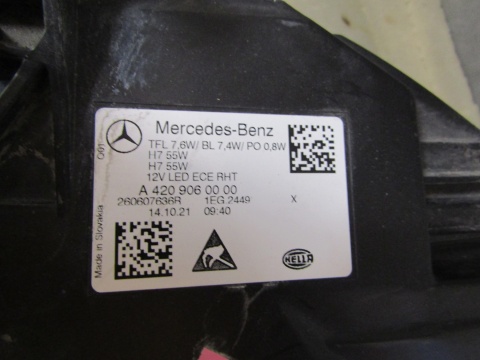 LAMPA PRZÓD MERCEDES CITAN W420 420 ZWYKŁA 21- LH LEWA A4209060000