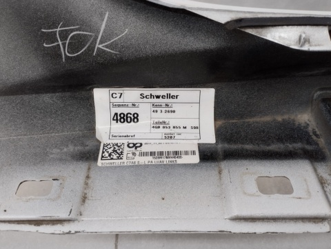 Listwa progowa lewa Audi A6 C7 S Line 4G0 LIFT 14- sedan kombi