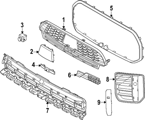 Kratka środkowa zderzaka przód MINI COUNTRYMAN U25 / 51115A26C61