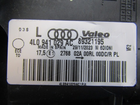 LAMPA PRZÓD AUDI Q7 4L KSENON NIESKRĘTNY LIFT 09-15 LH LEWA 4L0941029