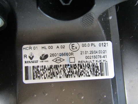 Lampa przód Renault EXPRESS III ZWYKŁA Z LED 21- RH PRAWA 260105660R