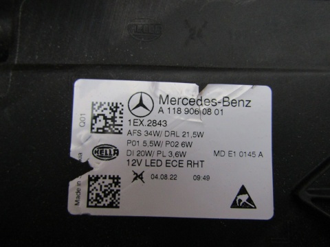 Lampa przód Mercedes CLA 118 Lift FULL LED HIGH PERFORMANCE 23- RH A1189060801