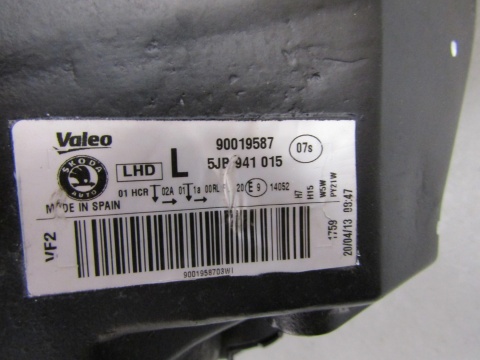 LAMPA PRZÓD SKODA RAPID ZWYKŁA 12-16 LH LEWA 5JB941015