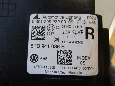 LAMPA PRZÓD VOLKSWAGEN TOURAN III 3 5TB FULL LED 15- RH PRAWA 5TB944036B