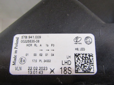 LAMPA PRZÓD SKODA KAROQ 57B LIFT LED 21- LH 57B941009