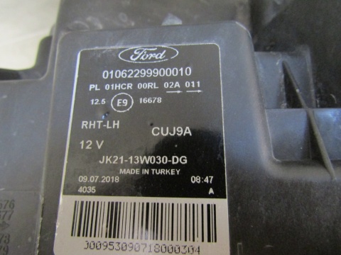 LAMPA PRZÓD FORD TRANSIT CUSTOM LIFT ZWYKŁA SOCZEWKA LED 17-23 LH JK2113W030-DG