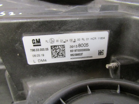 LAMPA PRZÓD OPEL ASTRA K V ZWYKŁA SOCZEWKA 15-19 LH LEWA 39158005