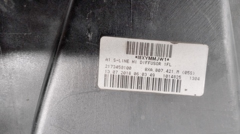 Dyfuzor spoiler dokładka zderzaka tył tylny Audi A1 8XA Lift S-line 14-18