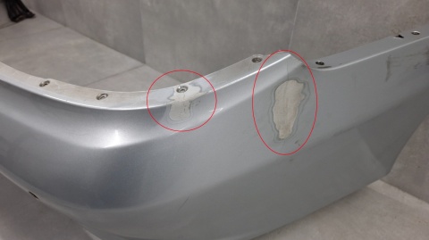 Zderzak tył tylny Mercedes SL W230 R230 Lift 06-11 / + ślizgi