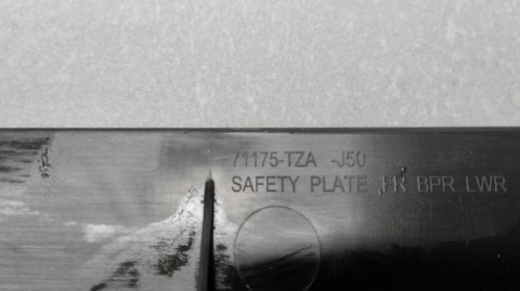 Osłona płyta podłoga pod zderzak przód HONDA JAZZ V 2021- 71175-TZA-J50