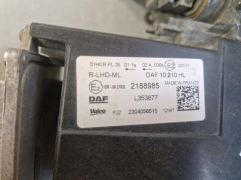 LAMPA PRZÓD DAF XF XG XD XG+ XDC FULL LED PRAWA RH 21- 2188985