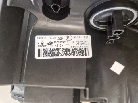LAMPA PRZÓD REANULT EXPRES III ZWYKŁA Z LED LEWA LH 21-24 260600331R