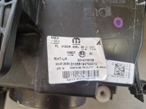 LAMPA PRZÓD FIAT TIPO II 2 KSENON NIESKRĘTNY 15-20 LH LEWA 52145167E