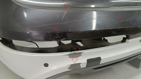 Zderzak tył tylny Audi Q7 4L0 S Line Lift 09-15 / + 4 czujniki PDC + wiązka + lampa