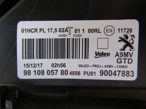 LAMPA PRZÓD PUGEOT 208 I LIFT ZWYKŁA SOCZEWKA + LED 15-19 LH LEWA 9810805780