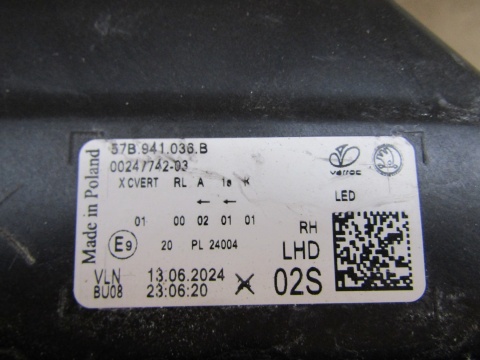 LAMPA PRZÓD SKODA KAROQ LIFT 57B FULL LED 21- RH 57B941036B
