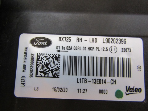 LAMPA PRZÓD FORD PUMA MK2 ST-LINE LED 19-24 RH PRAWA L1TB-13E014-CH