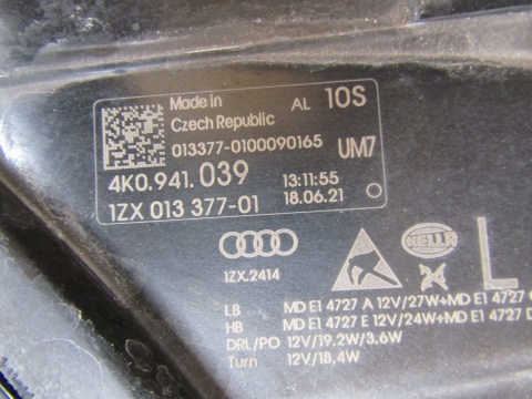 LAMPA PRZÓD AUDI A6 C8 FULL LED LH 18- 4K0941039