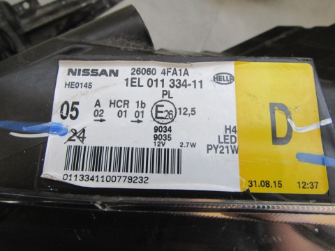 Lampa przód Nissan e-NV200 ZWYKŁA LED 14-21 LH LEWA 260604FA0A