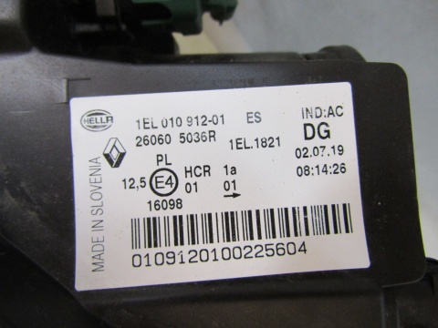 LAMPA PRZÓD RENAULT ZOE ZWYKŁA SOCZEWKA 12-19 LH LEWA 260605036R