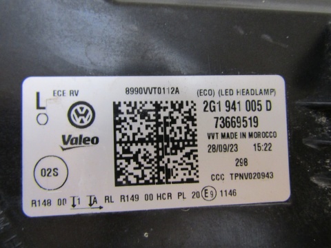 LAMPA PRZÓD VOLKSWAGEN POLO VI 6 2G LIFT LED LH LEWA 21- 2G1941005D