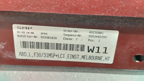 Listwa progowa lewa BMW 3 F30 F31 M Pakiet 11-18