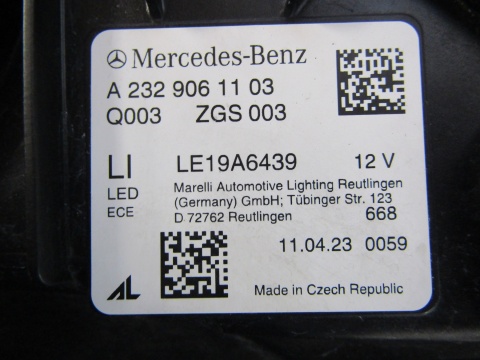 LAMPA PRZÓD MERCEDES SL W232 FULL LED LH LEWA A2329061103 22-