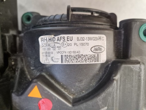 LAMPA PRZÓD RANGE ROVER EVOQUE RH PRAWA KSENON 11-15 BJ32-13W029-HC