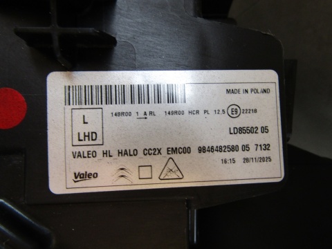 LAMPA PRZÓD CITROEN E-C3 C3 C3 AIRCROSS IV 4 ZWYKŁA 24- LH LEWA 9846482580