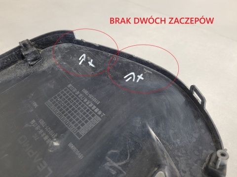Grill atrapa zderzaka przód klapka mechanizm gniazda ładowania Leapmotor T03 22-