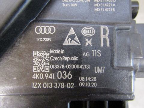 LAMPA PRZÓD A6 C8 FULL LED MATRIX 4K0 18-25 RH PRAWA 4K0941036