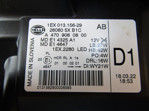LAMPA PRZÓD MERCEDES X KLASA W470 FULL LED HIGH PERFORMANCE LH LEWA 17-20 A4709060800
