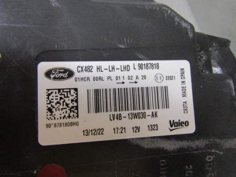 LAMPA PRZÓD FORD KUGA MK3 ZWYKŁA SOCZEWKA LH LEWA 19-24 LV4B-13W030-AK