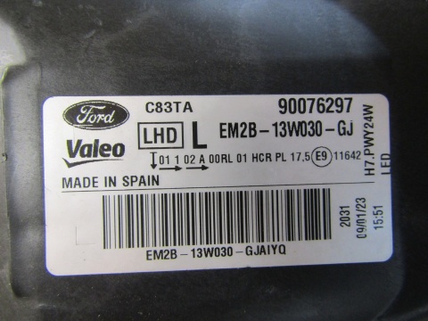 LAMPA PRZÓD FORD S-MAX II GALAXY ZWYKŁA SOCZEWKA + LED LH LEWA 15- EM2B13W029GJ