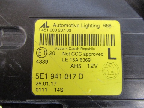LAMPA PRZÓD SKODA OCTAVIA 3 III LIFT FULL LED LH LEWA 16-20 5E1941017D