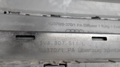 Zderzak tył tylny Audi A3 8V4 Sportback Lift 16-19