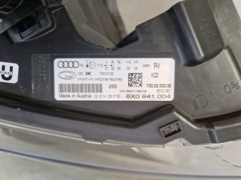LAMPA PRZÓD AUDI A1 8X0 ZWYKŁA 10-14 PRAWA RH 8X0941004