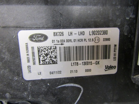 LAMPA PRZÓD FORD PUMA MK2 LED 19-24 LH LEWA L1TB-13E015-GK