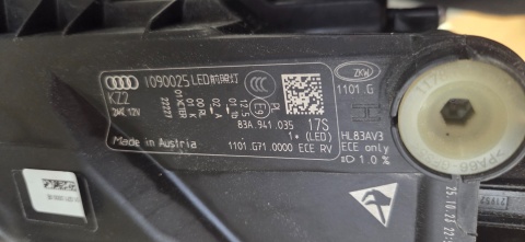 LAMPA PRZÓD AUDI Q3 83A MATRIX LEWA LH 18-25 83A941035