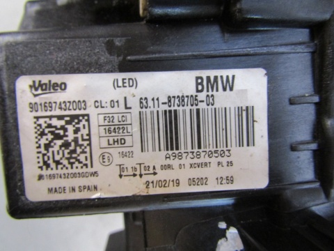 LAMPA PRZÓD BMW 4 F32 F33 F36 LIFT ADAPTIVE LED 17-20 LH 8738705