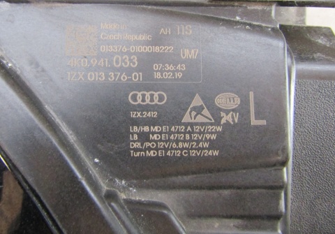 LAMPA PRZÓD AUDI A6 C8 LED 18- LH LEWA 4K0941033
