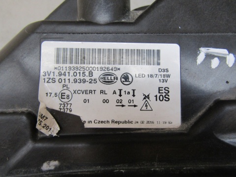 LAMPA PRZÓD SKODA SUPERB 3 III 3V1 KSENON SKRĘTNY 15-19 LH 3V1941015B