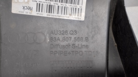 Zderzak tył tylny Audi Q3 II 83A S line 18-