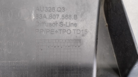 Zderzak tył tylny Audi Q3 II 83A S line 18-