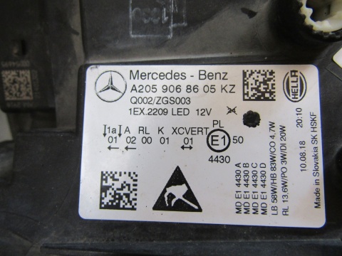 LAMPA PRZÓD MERCEDES W205 LIFT FULL LED MULTIBEAM RH 18-21 A2059068605KZ