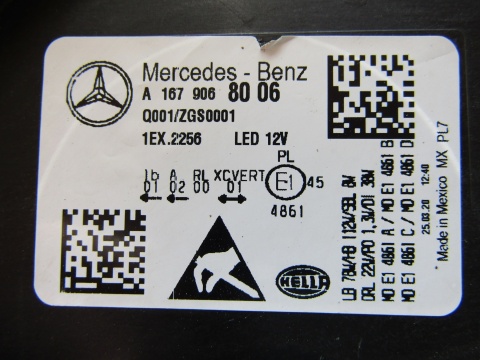 LAMPA PRZÓD MERCEDES GLS X167 W167 FULL LED MULTIBEAM RH PRAWA 19- A1679068006